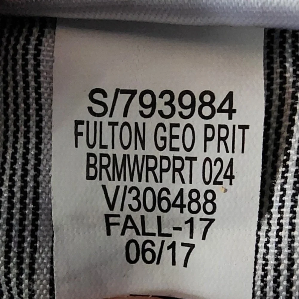 Banana Republic 32x34 Blue Fulton Skinny Chino Geo Print Stretch Pants Mens Slim